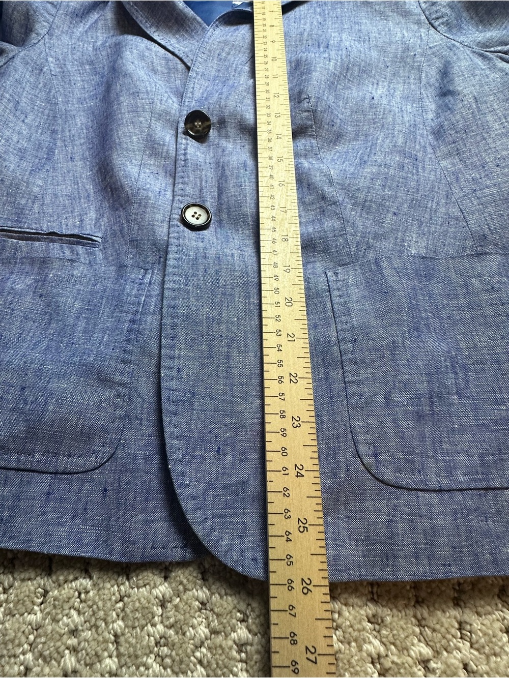 Talbots Light Blue Single-Button Linen Blend Blazer 100 %linen - Picture 9 of 9